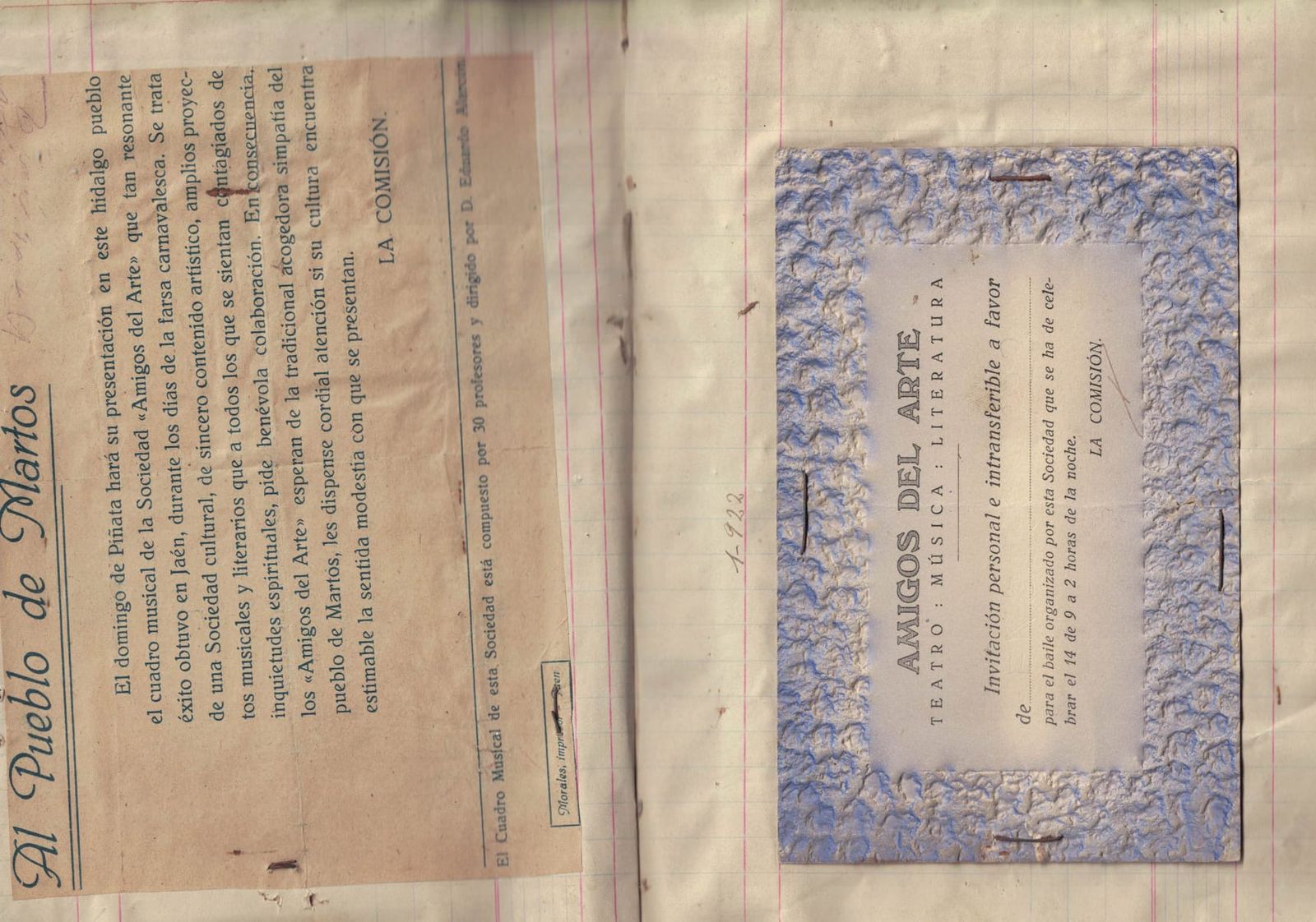 El libreto personal de notas y recortes de Tomás Moreno Bravo, en imágenes