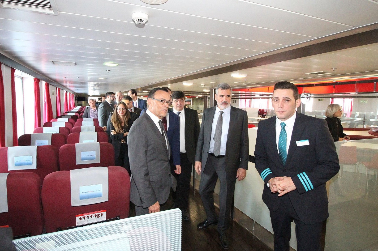Balearia,  Fred Olsen y el Puerto de Huelva presentan la nueva línea entre Huelva y Canarias, en imágenes