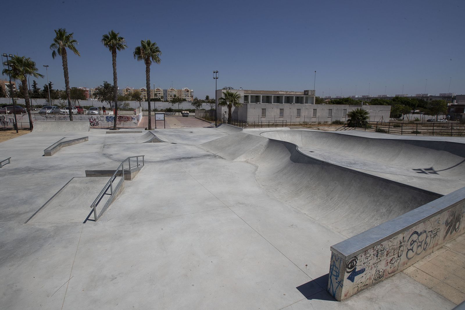 El nuevo skate park de Camposoto, recién estrenado.