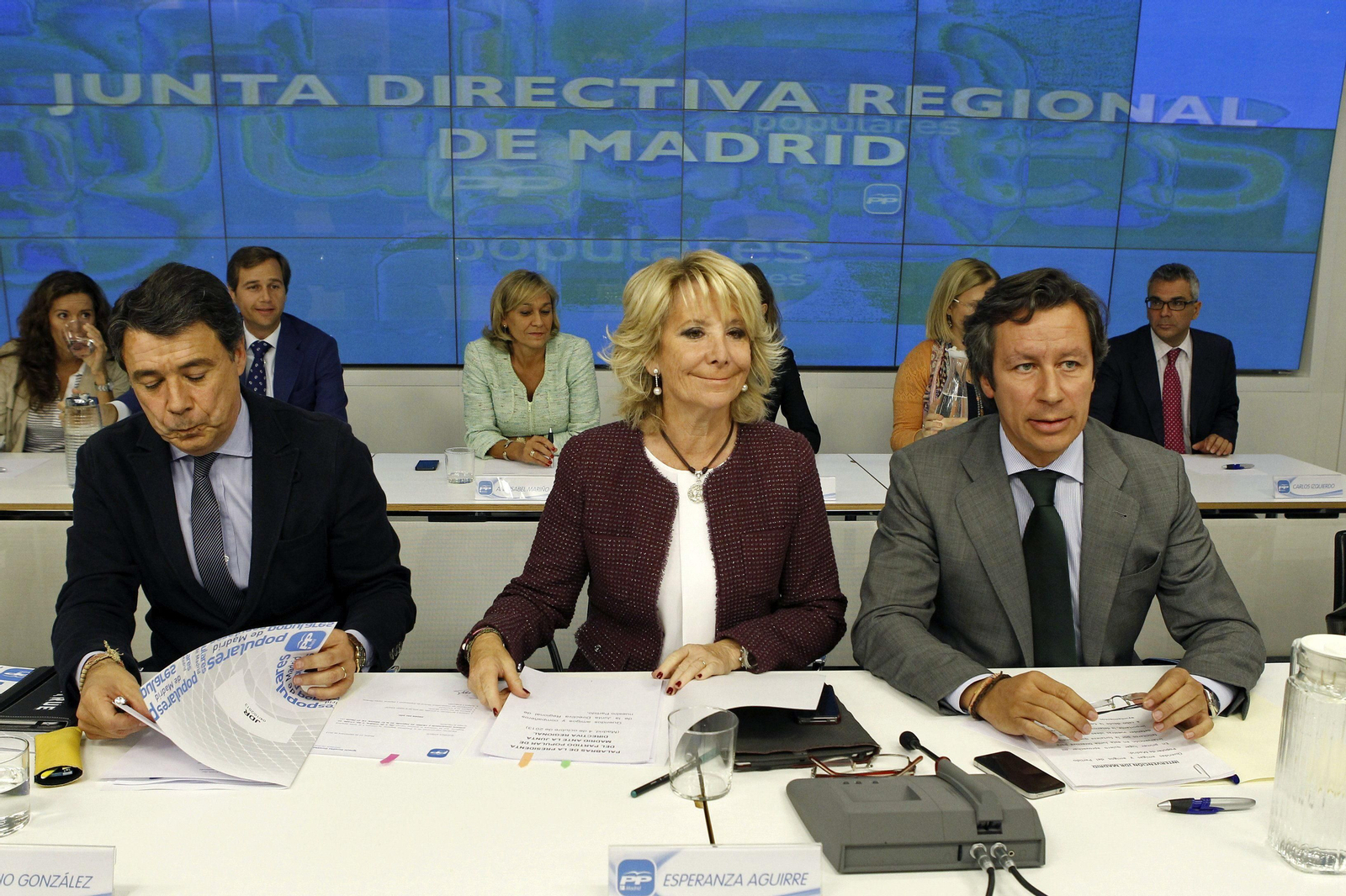 Ignacio González, Esperanza Aguirre y Carlos Floriano.-