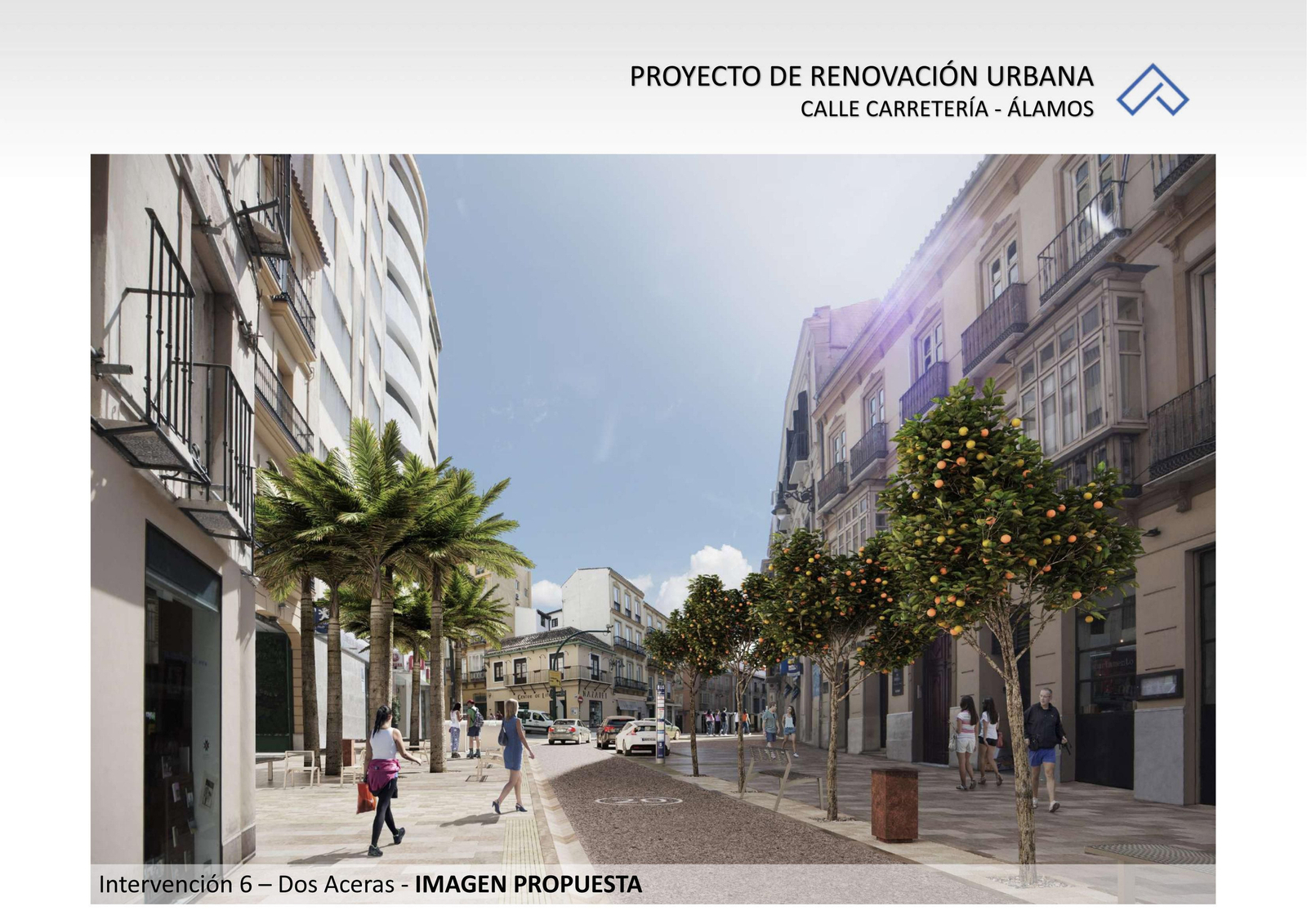 Infografía del diseño previsto en la parte alta de Carretería.