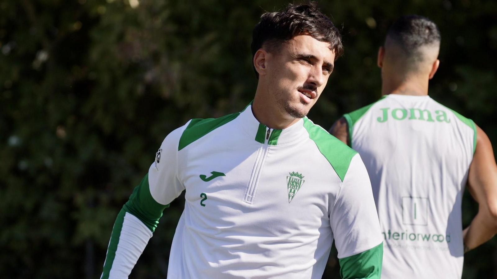 Ignasi Vilarrasa, en el entrenamiento del Córdoba CF de este viernes.
