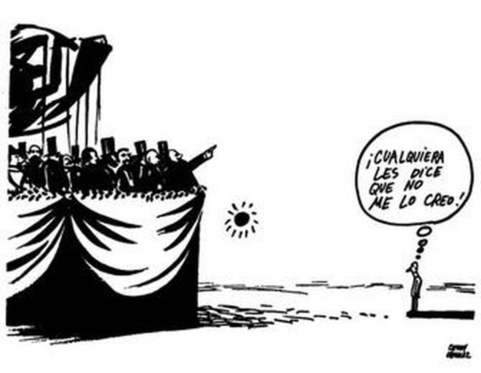 Otra de las inquietantes viñetas presentes en la muestra.