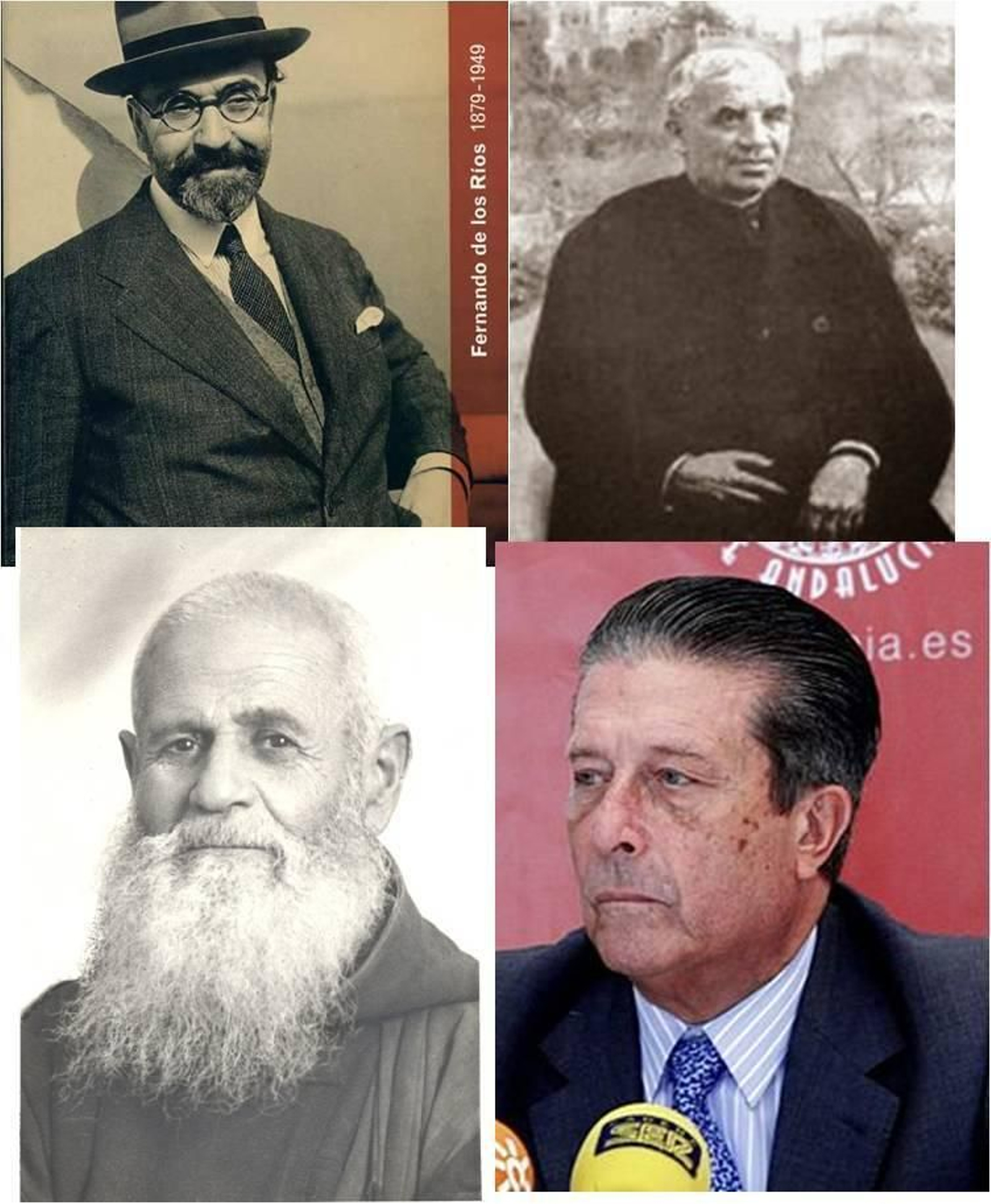 Fernando de los Ríos, Andrés Manjón, Fray Leopoldo y Mayor Zaragoza