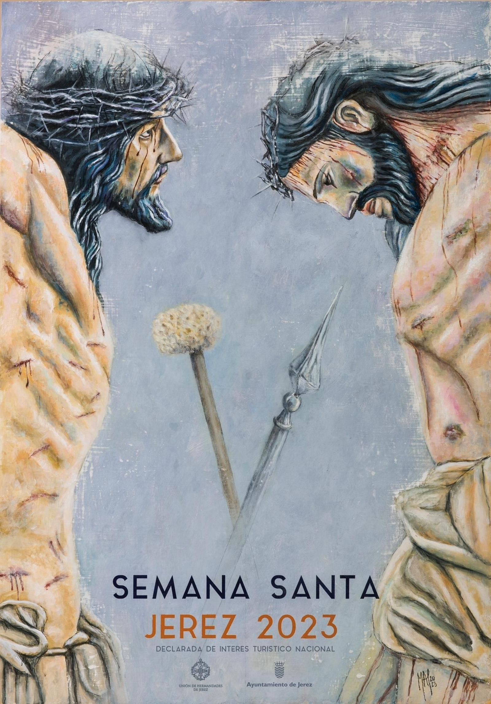 Cartel de la Semana Santa de Jerez 2023, obra de Miguel Ángel Segura.