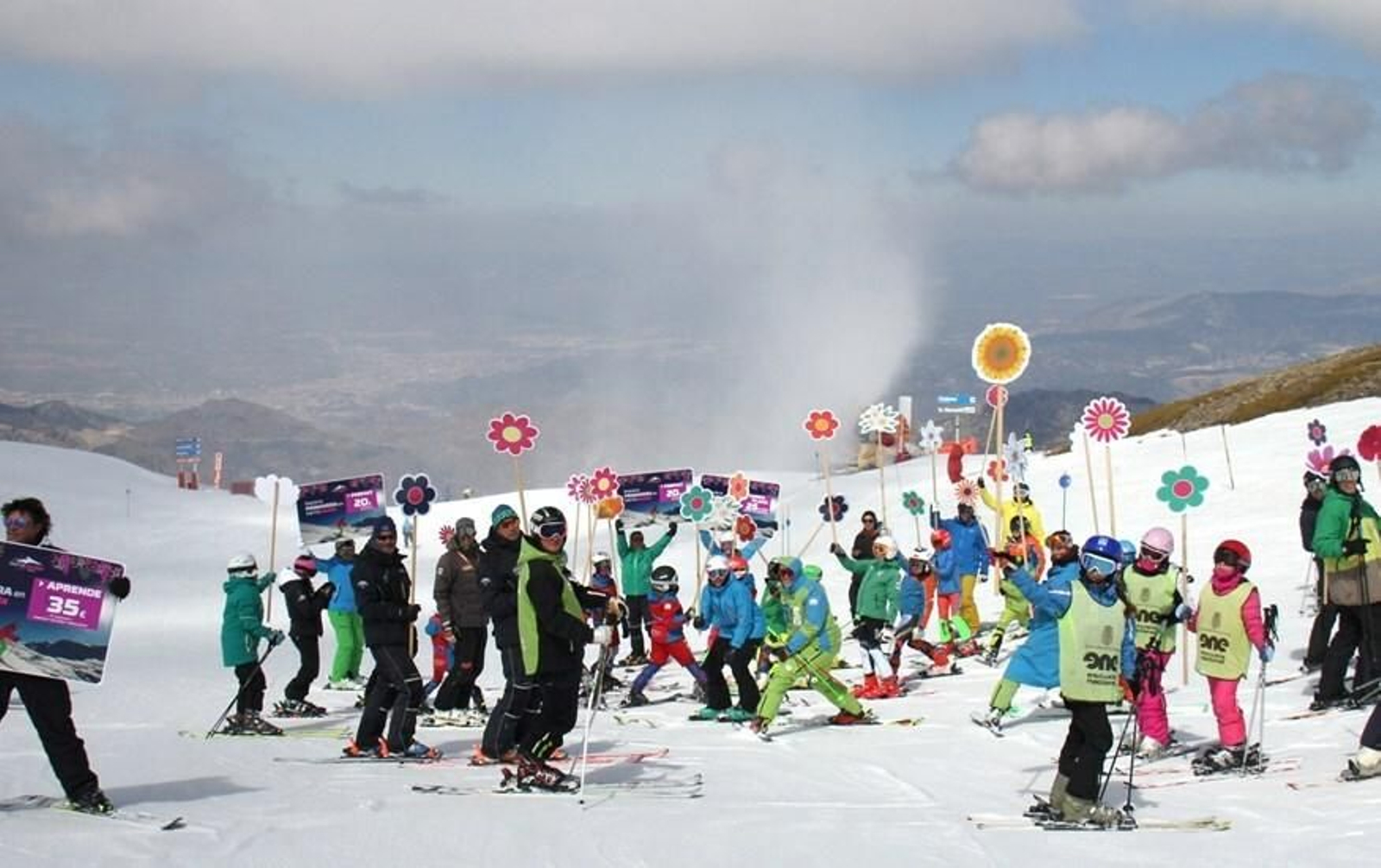 Una bajada 'flower power' en Sierra Nevada