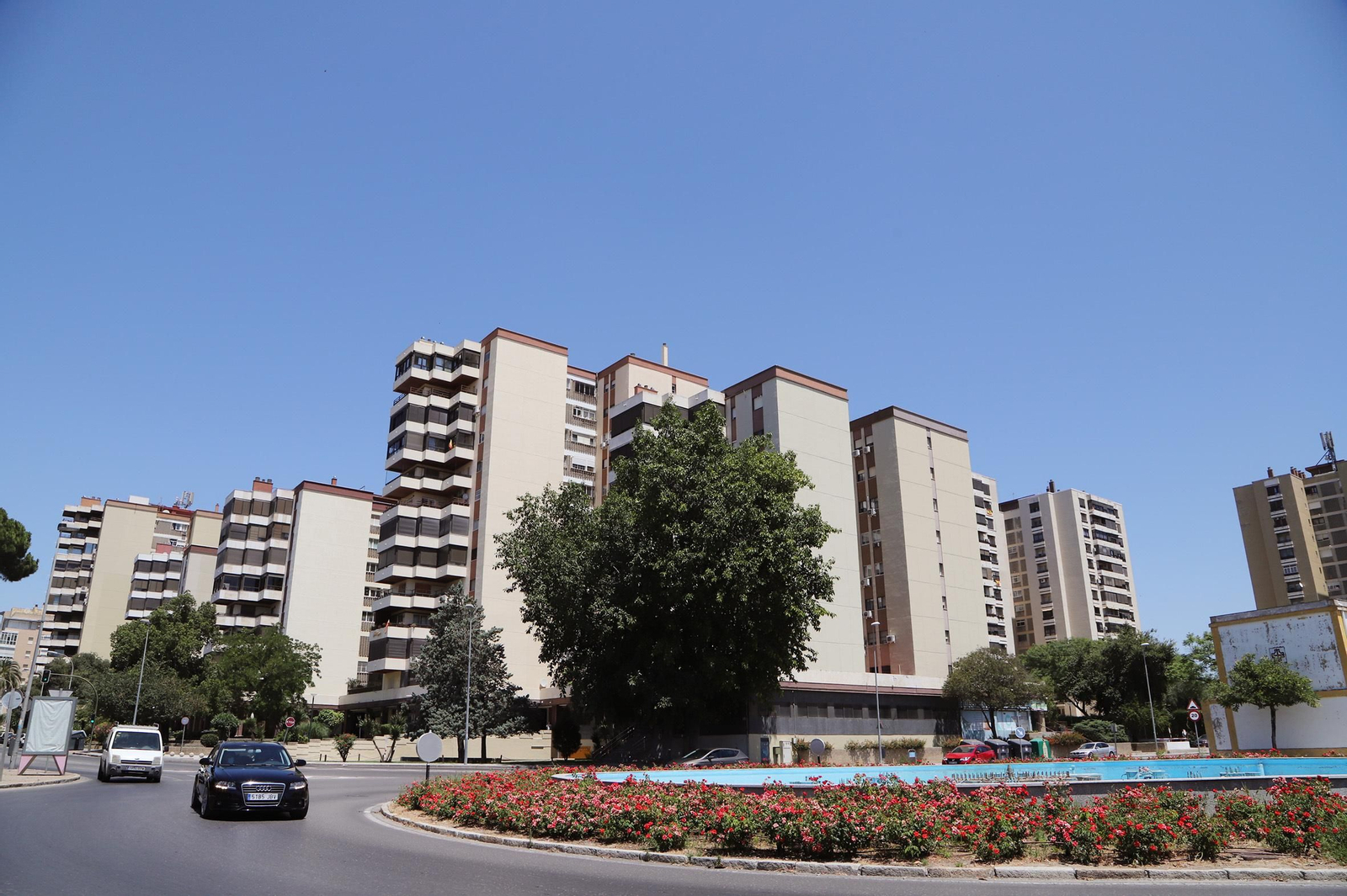 Bloques de viviendas de la zona residencial de El Bosque.