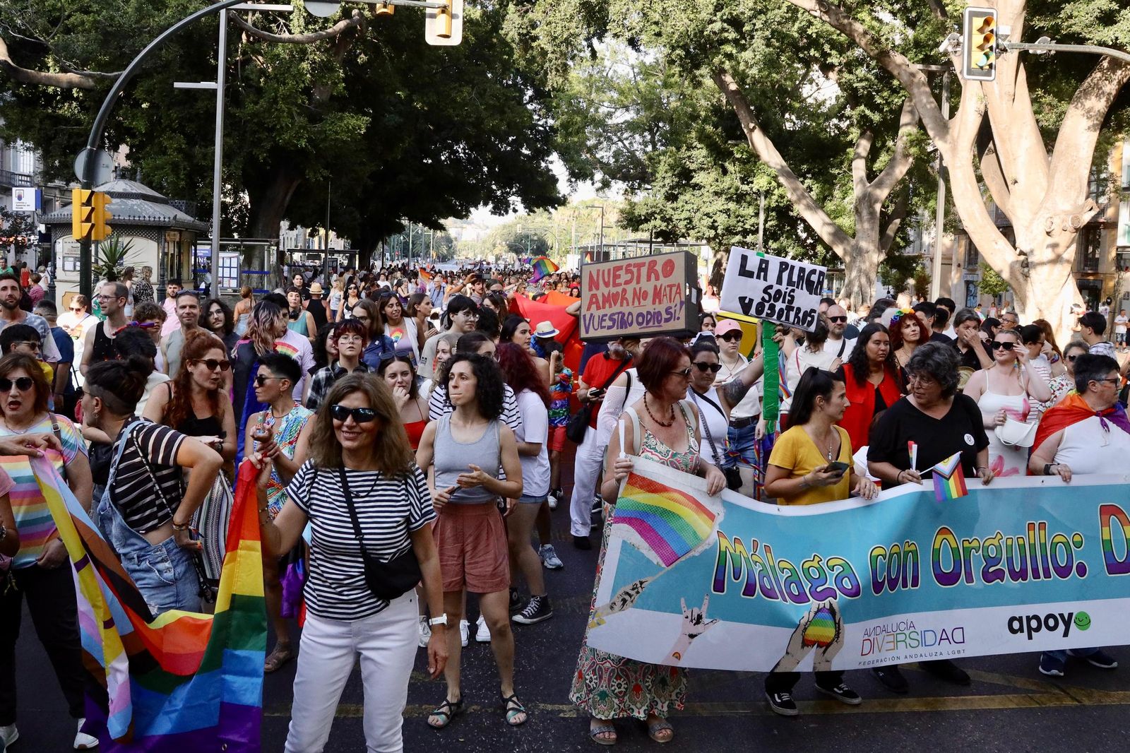 La manifestación en Málaga por el Día del Orgullo, en fotos