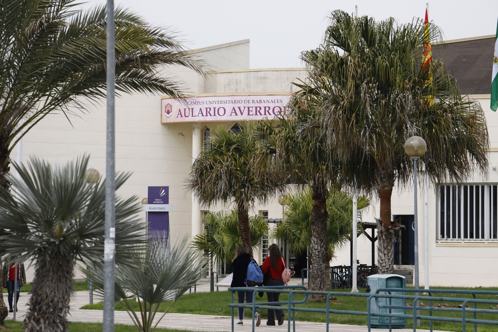 Alumnos acceden al Campus de Rabanales.