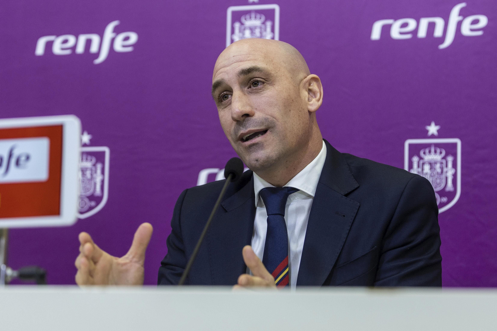 Luis Rubiales, en una reciente rueda de prensa.