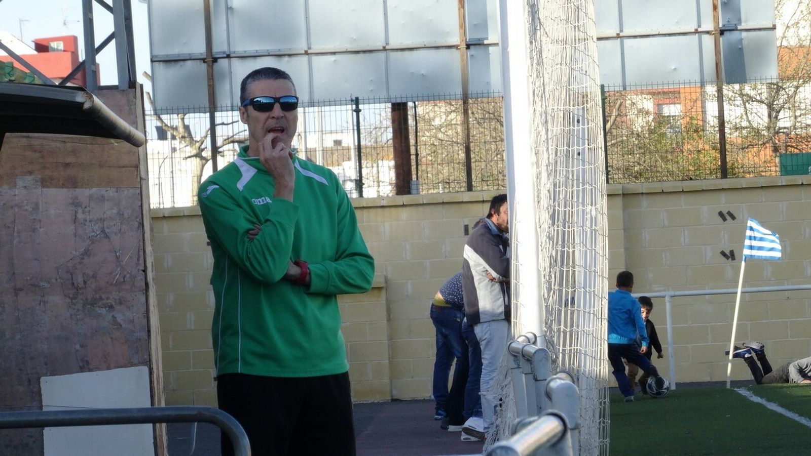 Joaquín Carvajal, durante su etapa como entrenador del Cortegana.