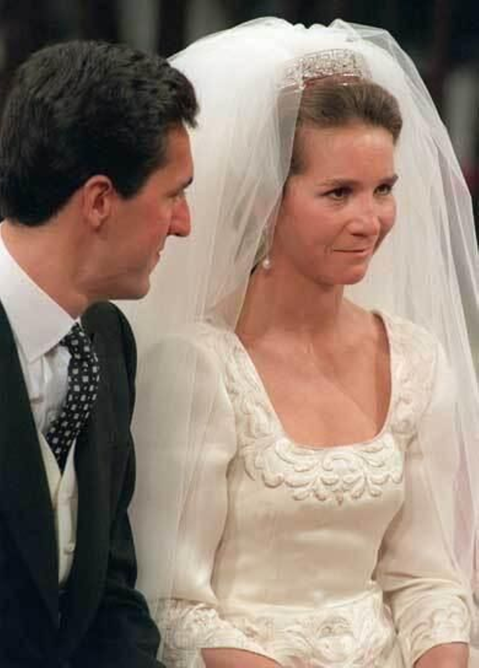 Los contrayentes: la infanta Elena y Jaime de Marichalar.