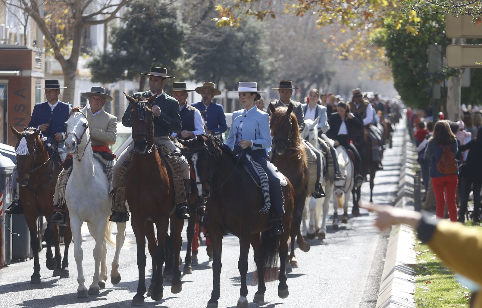 La marcha hípica en Córdoba por el 28-F, en fotografias.