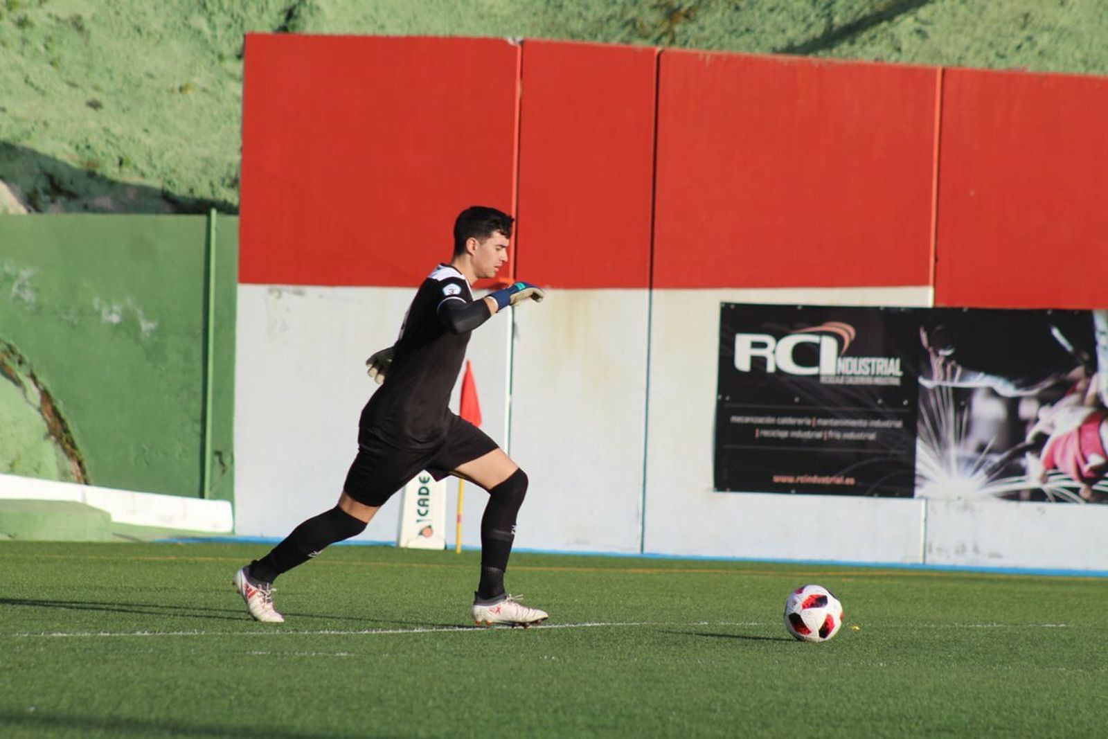 Adrián Rosa, portero del Écija, el pasado domingo en Espiel.