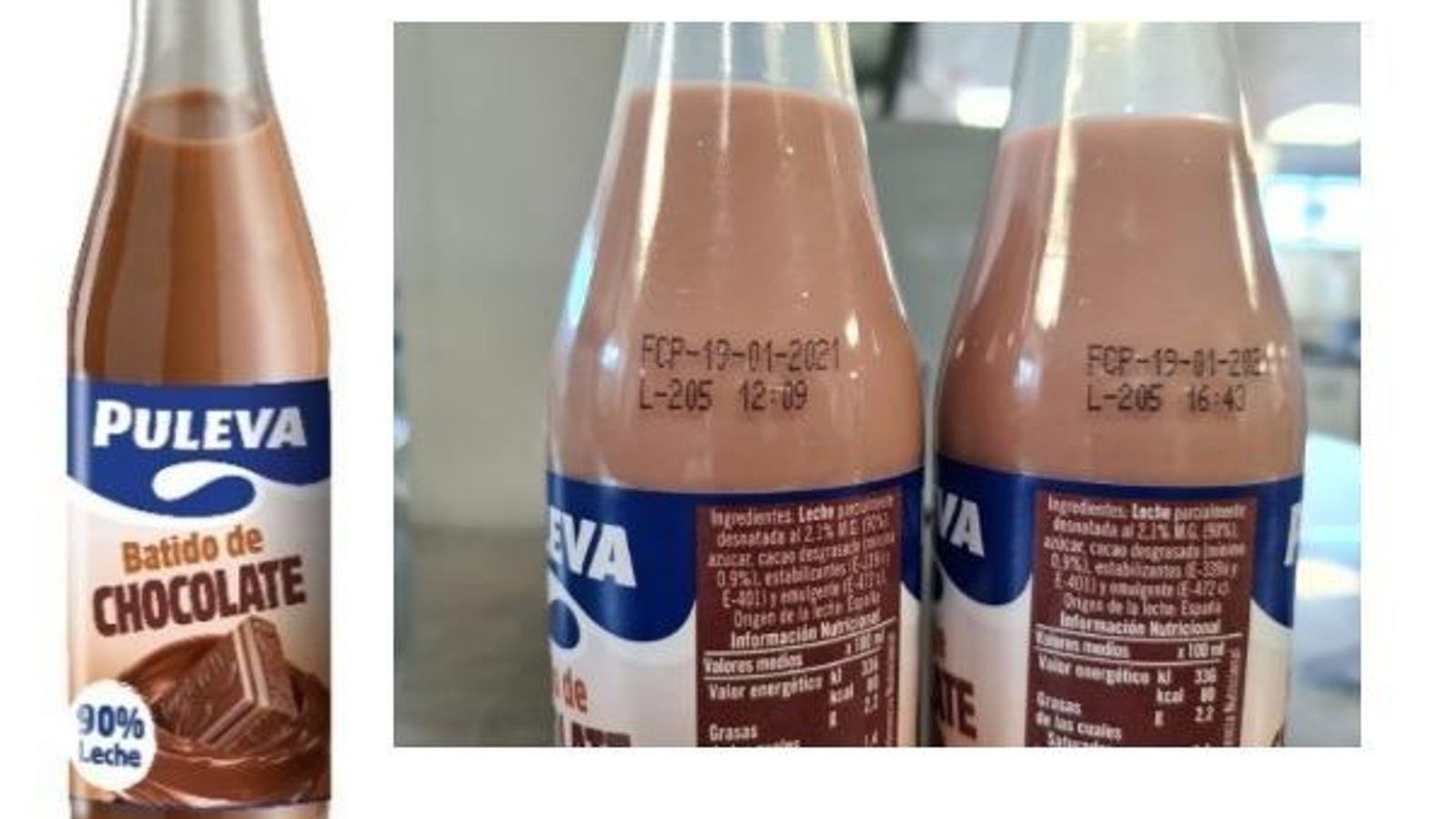 Imágenes del batido no apto para celiacos.