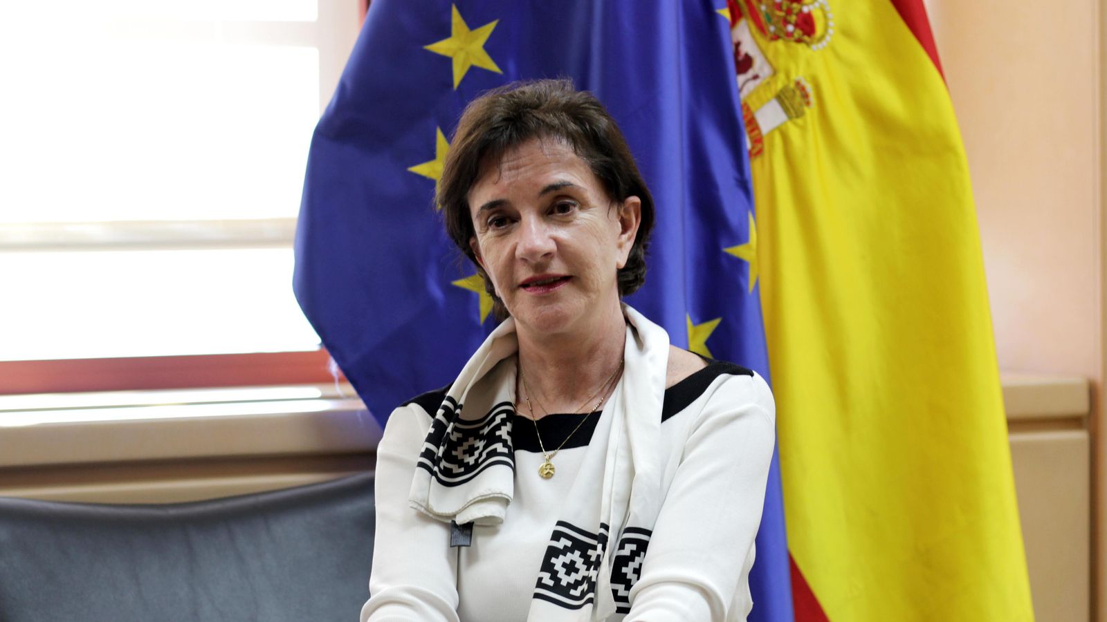 María Ángeles Benítez en la sede de la Representación de la CE en Madrid