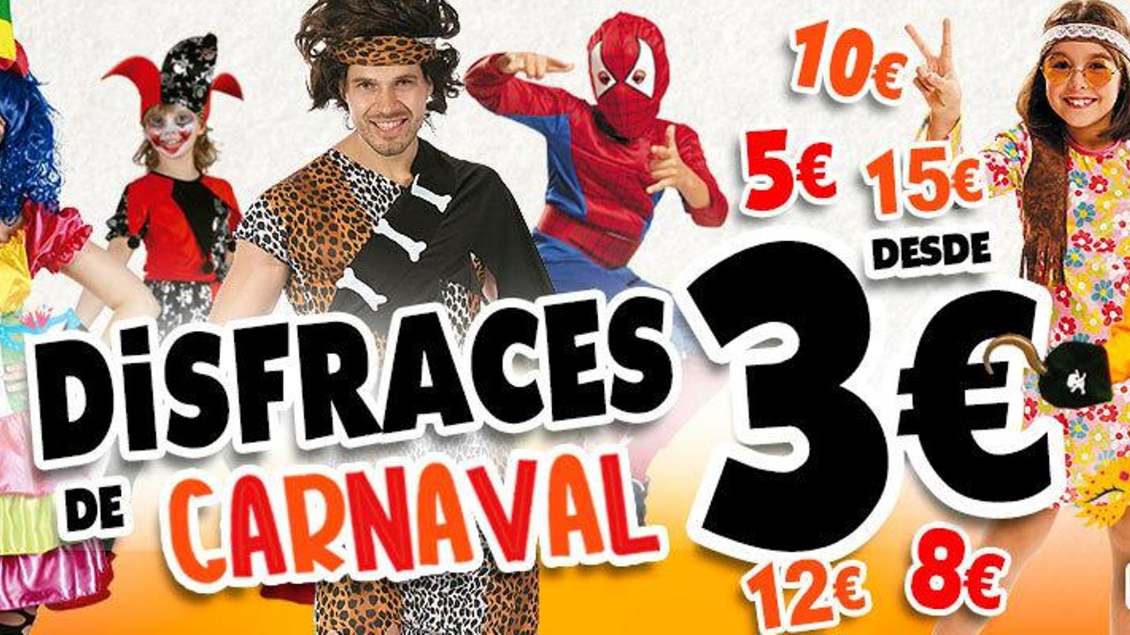Disfraces desde 3 euros: más fácil y barato, imposible.