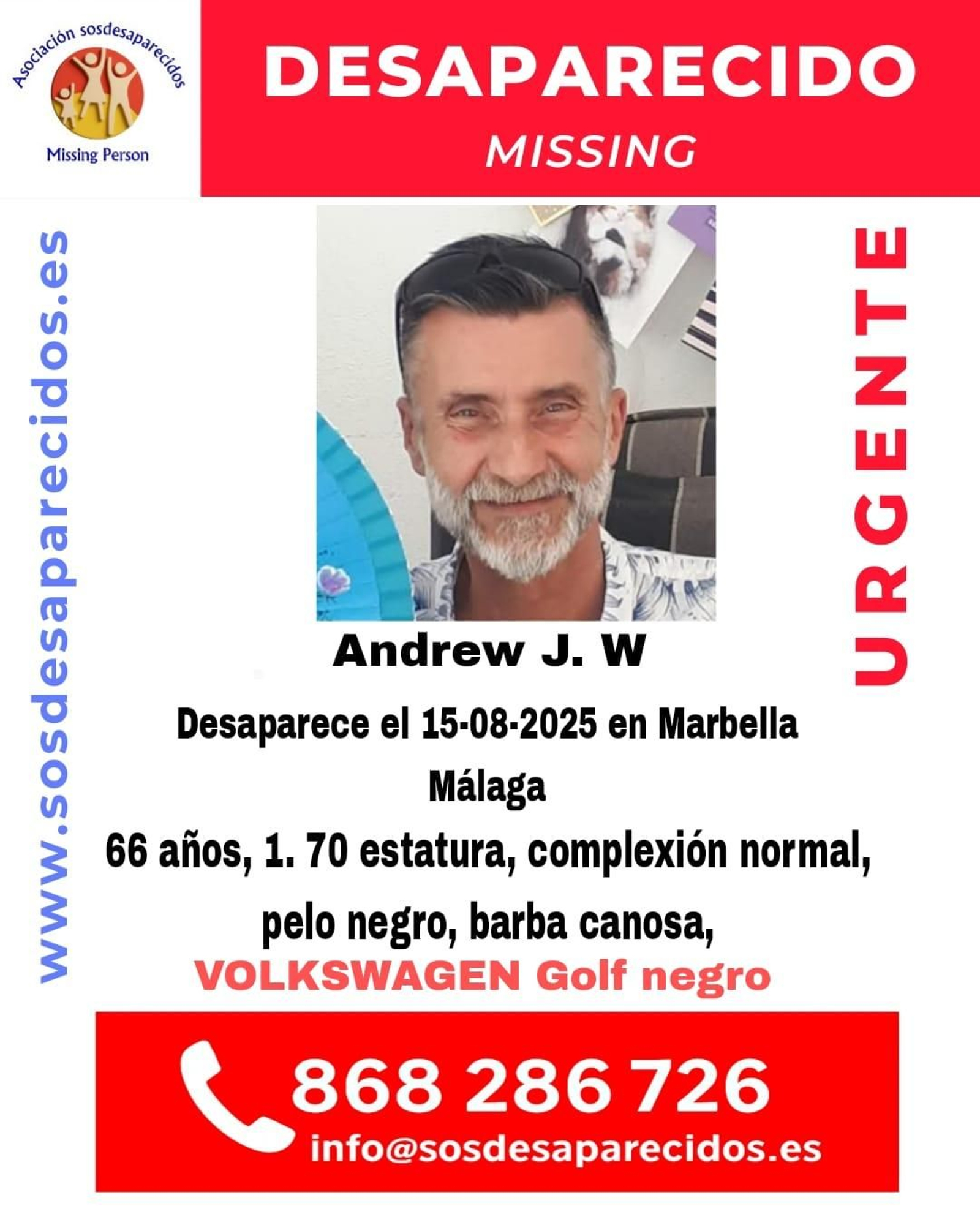 Imagen del desaparecido.