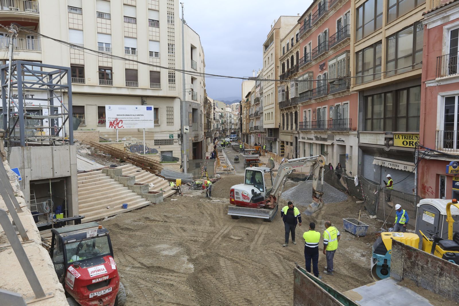 Fotos: Así está calle Carretería a unos días de Semana Santa en Málaga