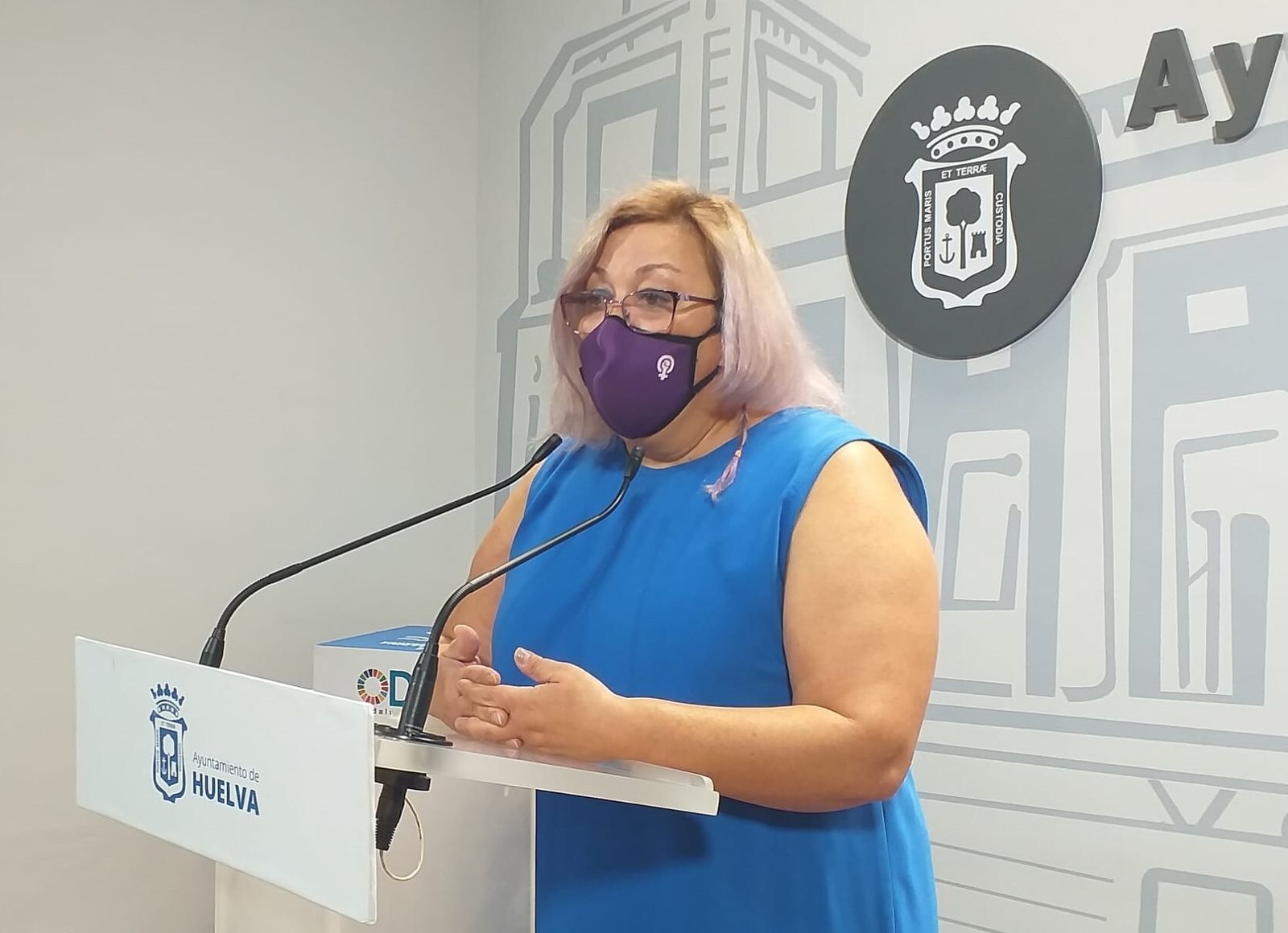 Mónica Rossi, portavoz del Grupo de IU y Podemos en Huelva.