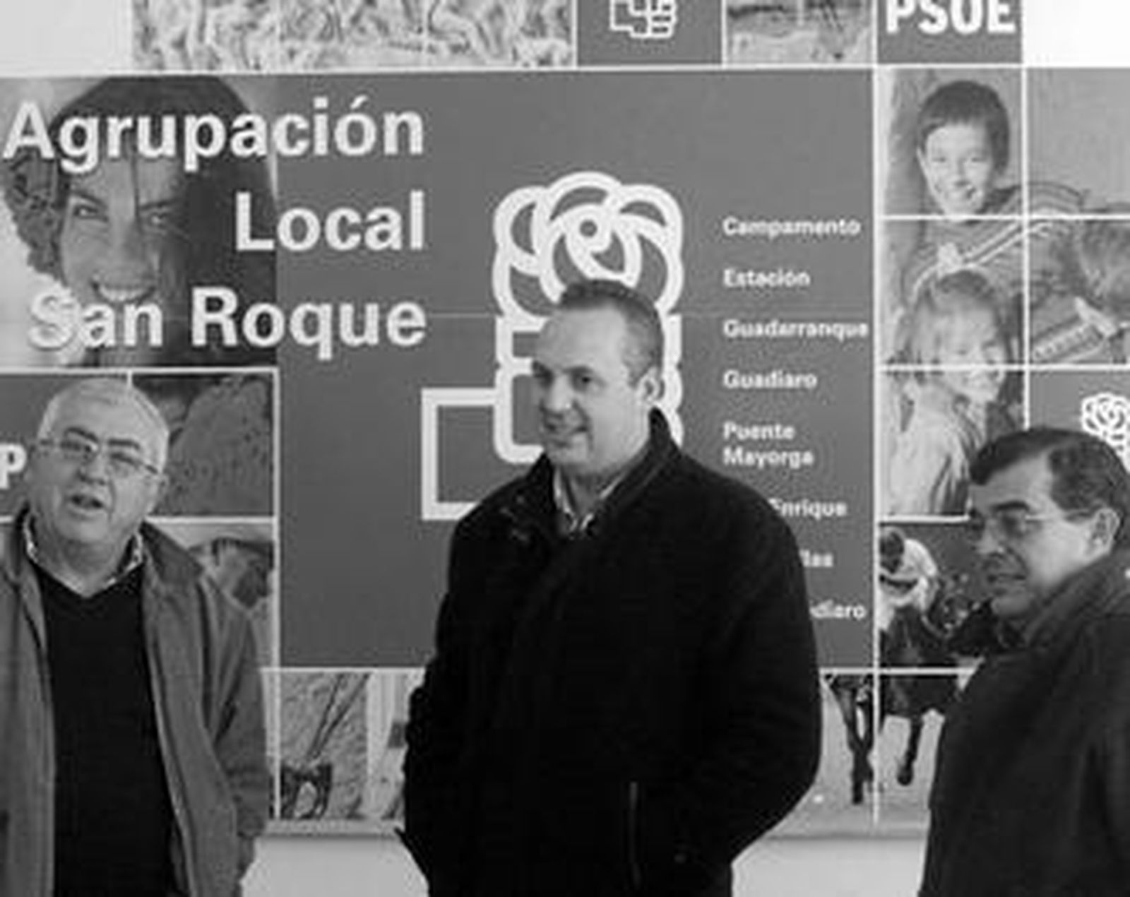 De izquierda a derecha Martínez Font, Juan Carlos Ruiz Boix y Miguel Núñez, ayer en la sede del PSOE.