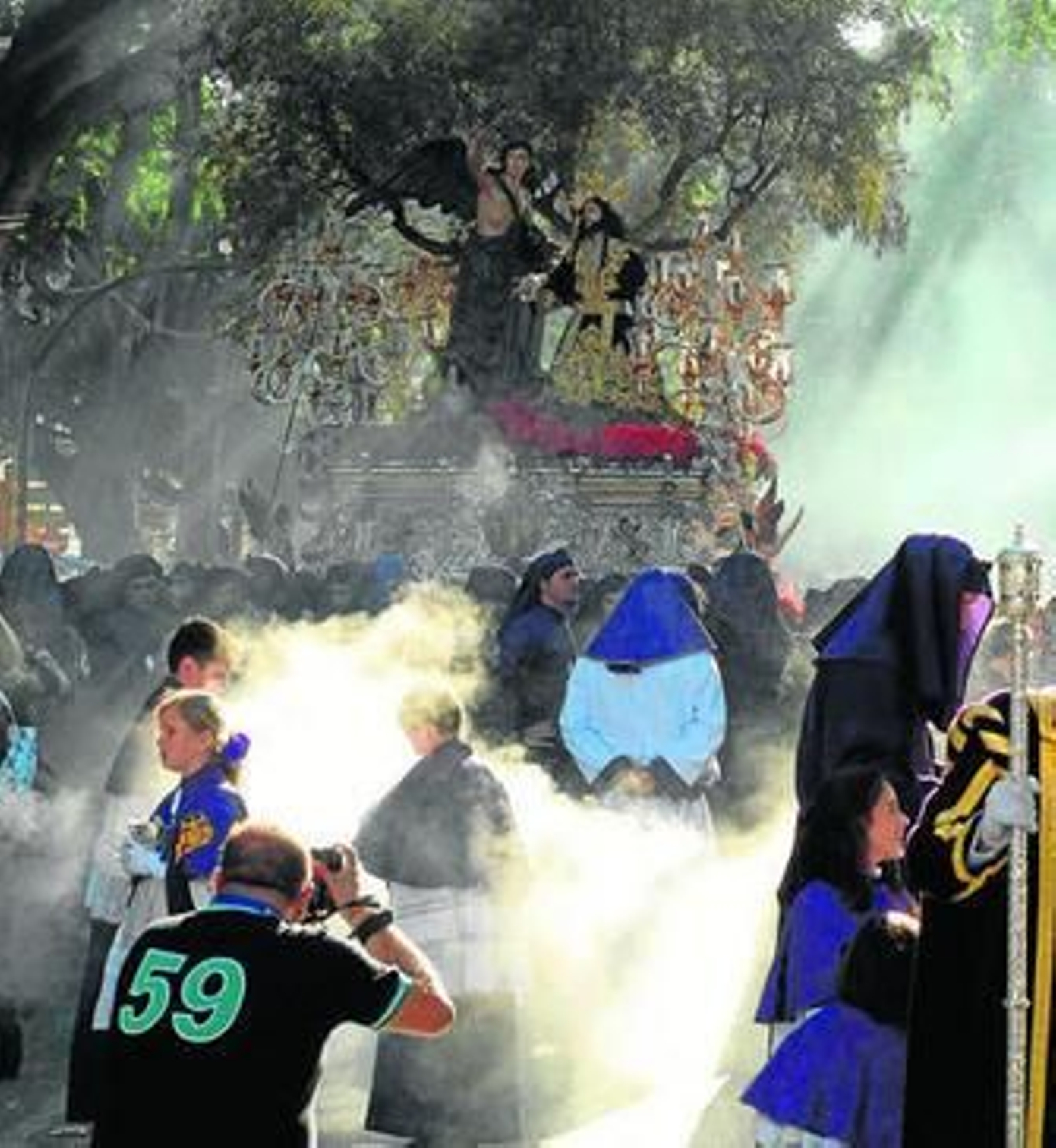 Nuestro Padre Jesús Orando en el Huerto, ayer, a su paso por la Alameda.