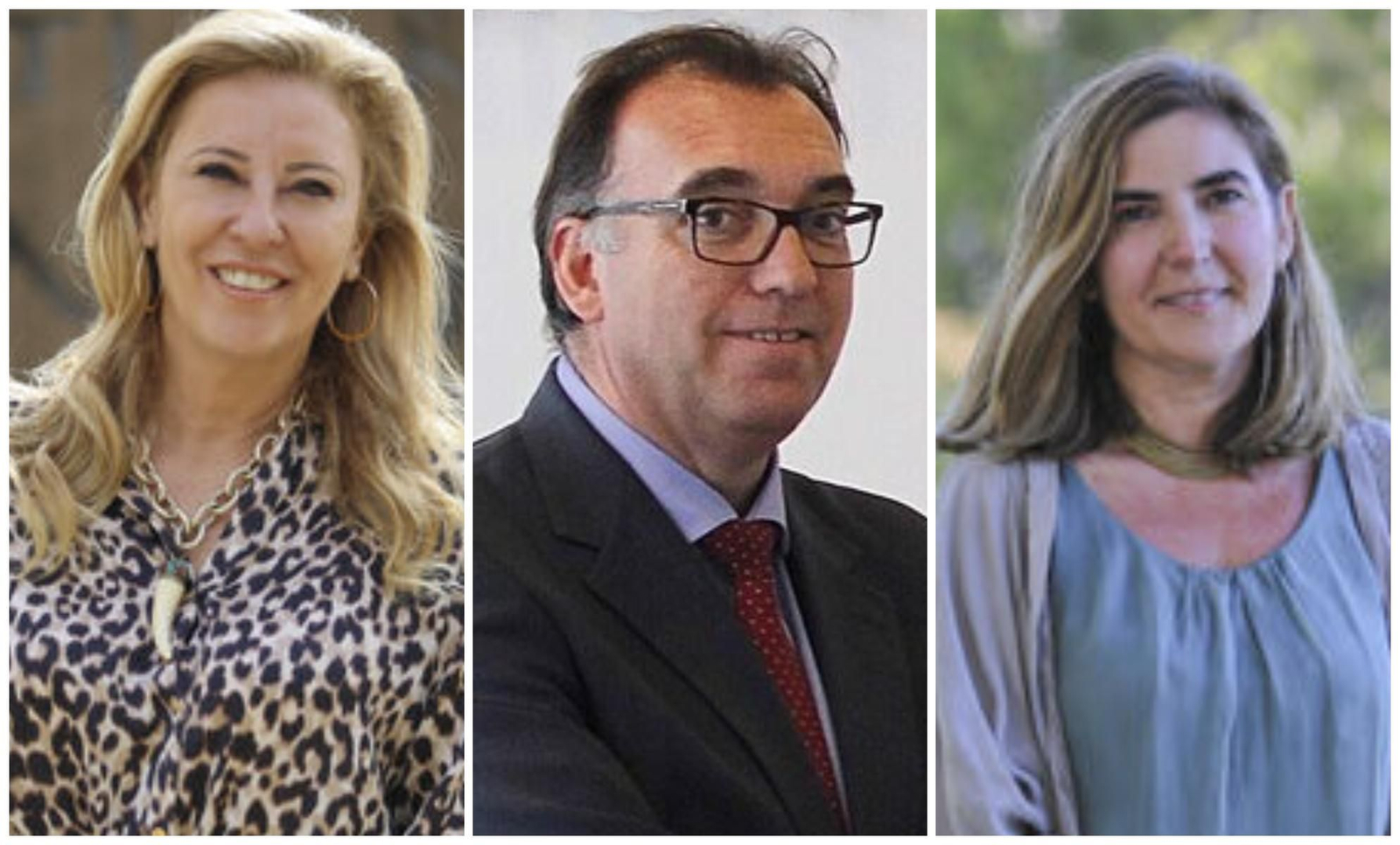 Carolina España, Arturo Bernal y Rocío Blanco, los tres consejeros de Málaga en el nuevo Gobierno de la Junta de Andalucía.