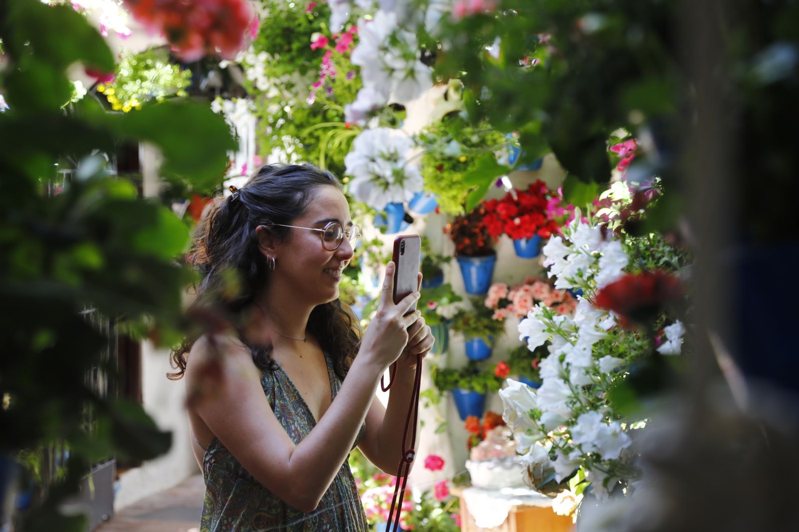 Los Patios de Córdoba se preparan para el fin de semana, en imágenes