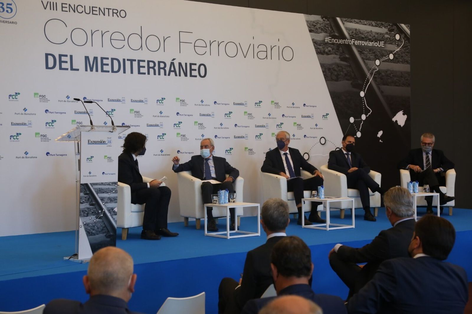 José Cano en el VIII Encuentro Corredor Ferroviario del Mediterráneo, celebrado recientemente en Barcelona.