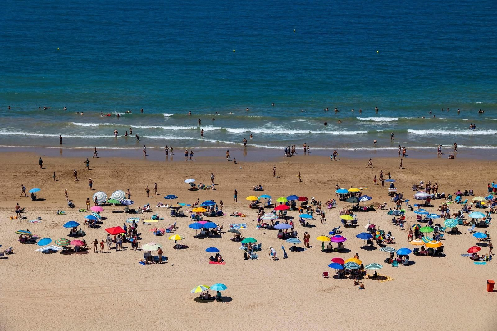 Vista de la playa Victoria, en Cádiz