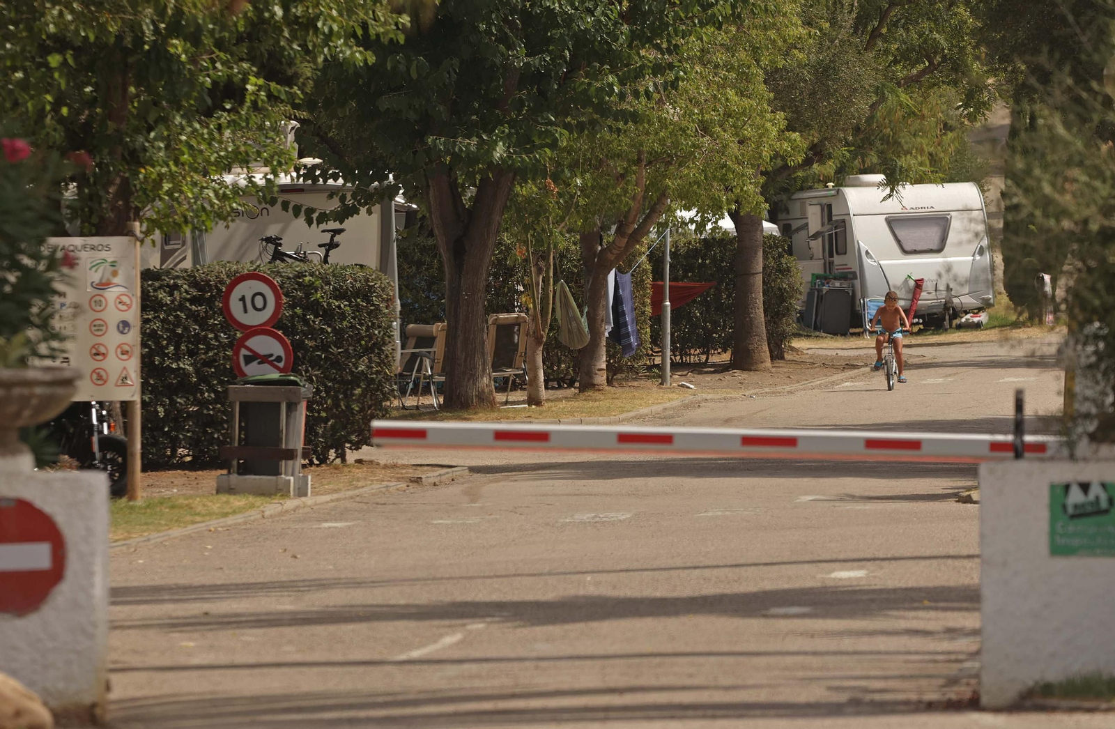 Fotos de los efectos del incendio en el monte de La Peña en Tarifa