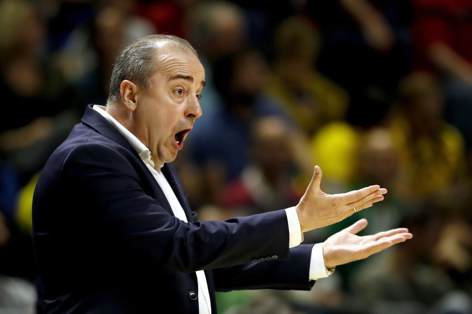 Txus Vidorreta, en un partido de esta temporada en la ACB.