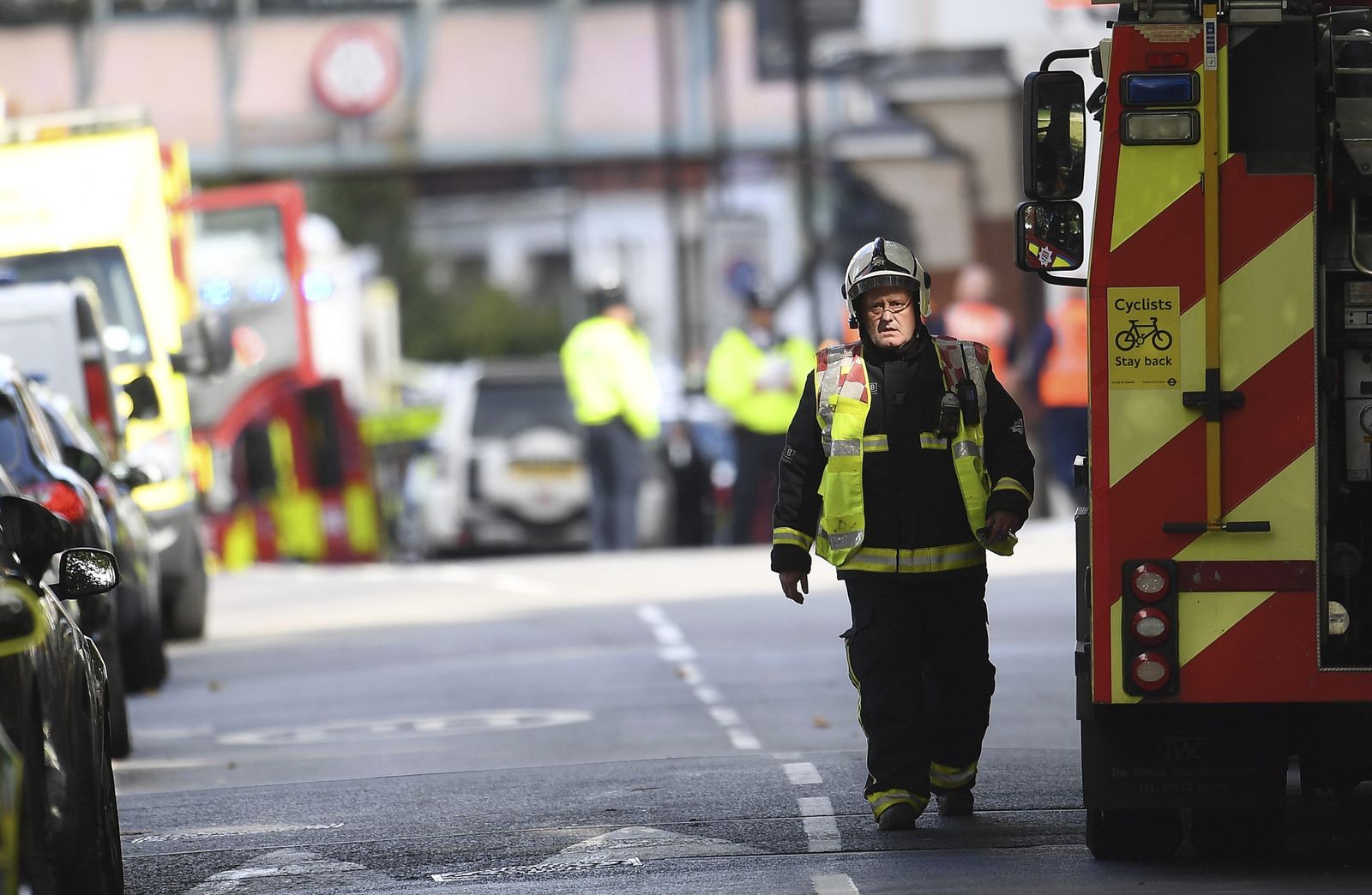 Imágenes del atentado con bomba casera del Metro de Londres
