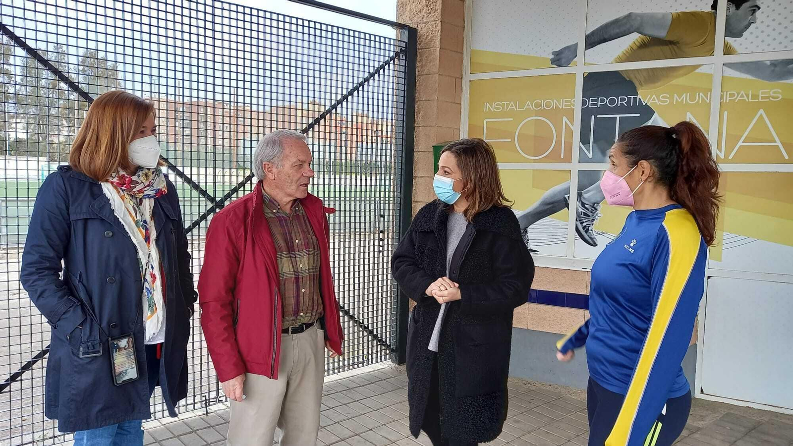 Isabel Ambrosio, durante su visita a las instalaciones deportivas de El Fontanar.