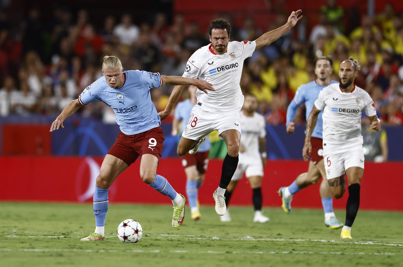 Las imágenes del Sevilla fc- Manchester City fc
