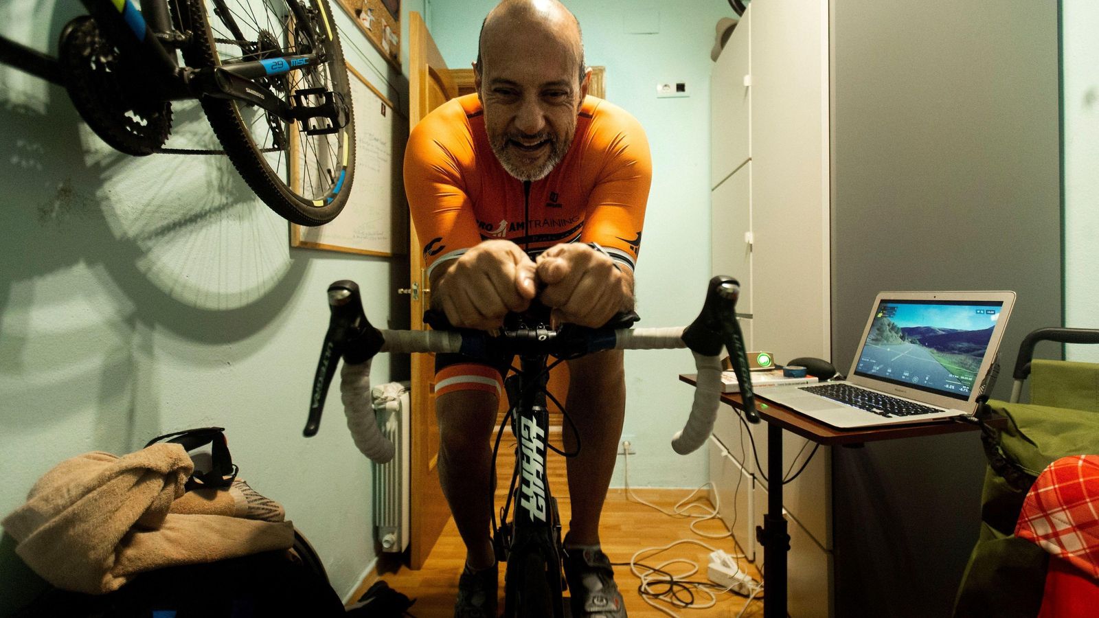 Haciendo rodillo en casa.