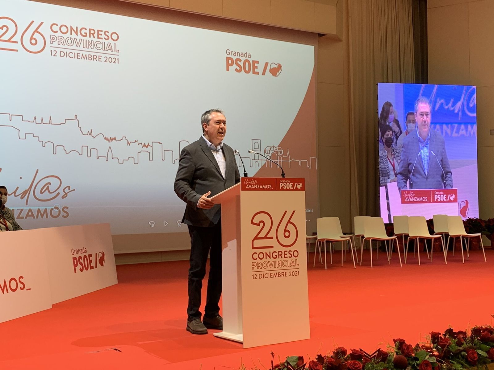 Juan Espadas, en Granada