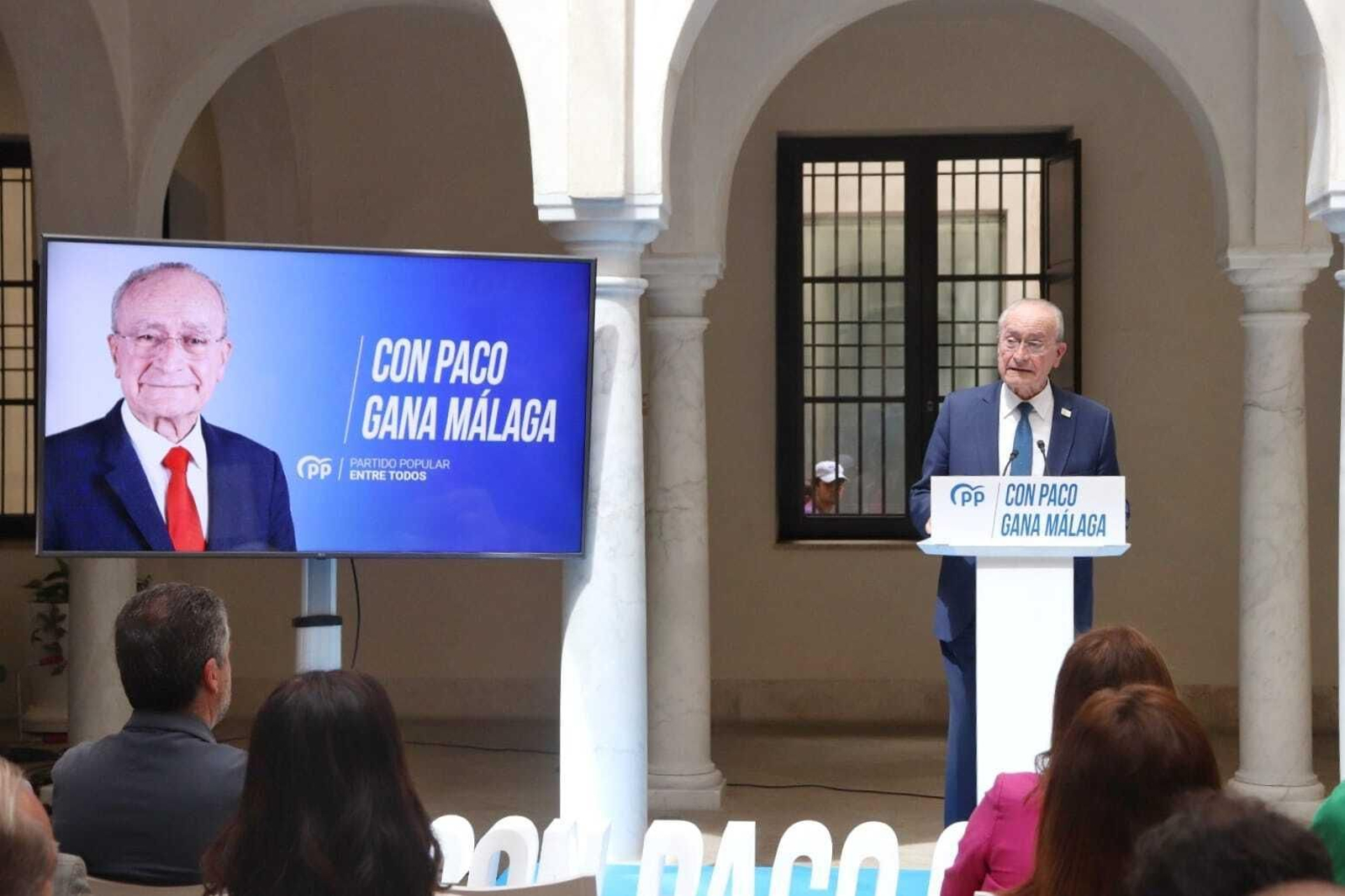 Francisco de la Torre durante la presentación de su eslogan de campaña para 2023.