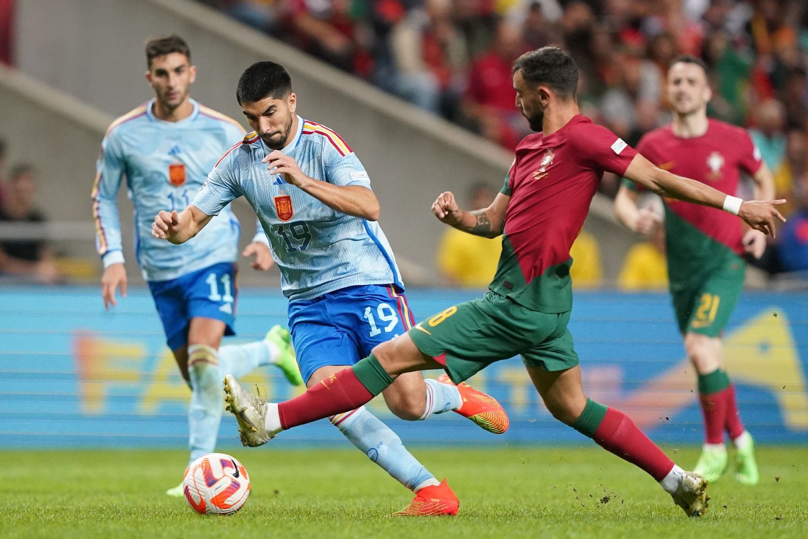 Las imágenes del triunfo de España en Portugal