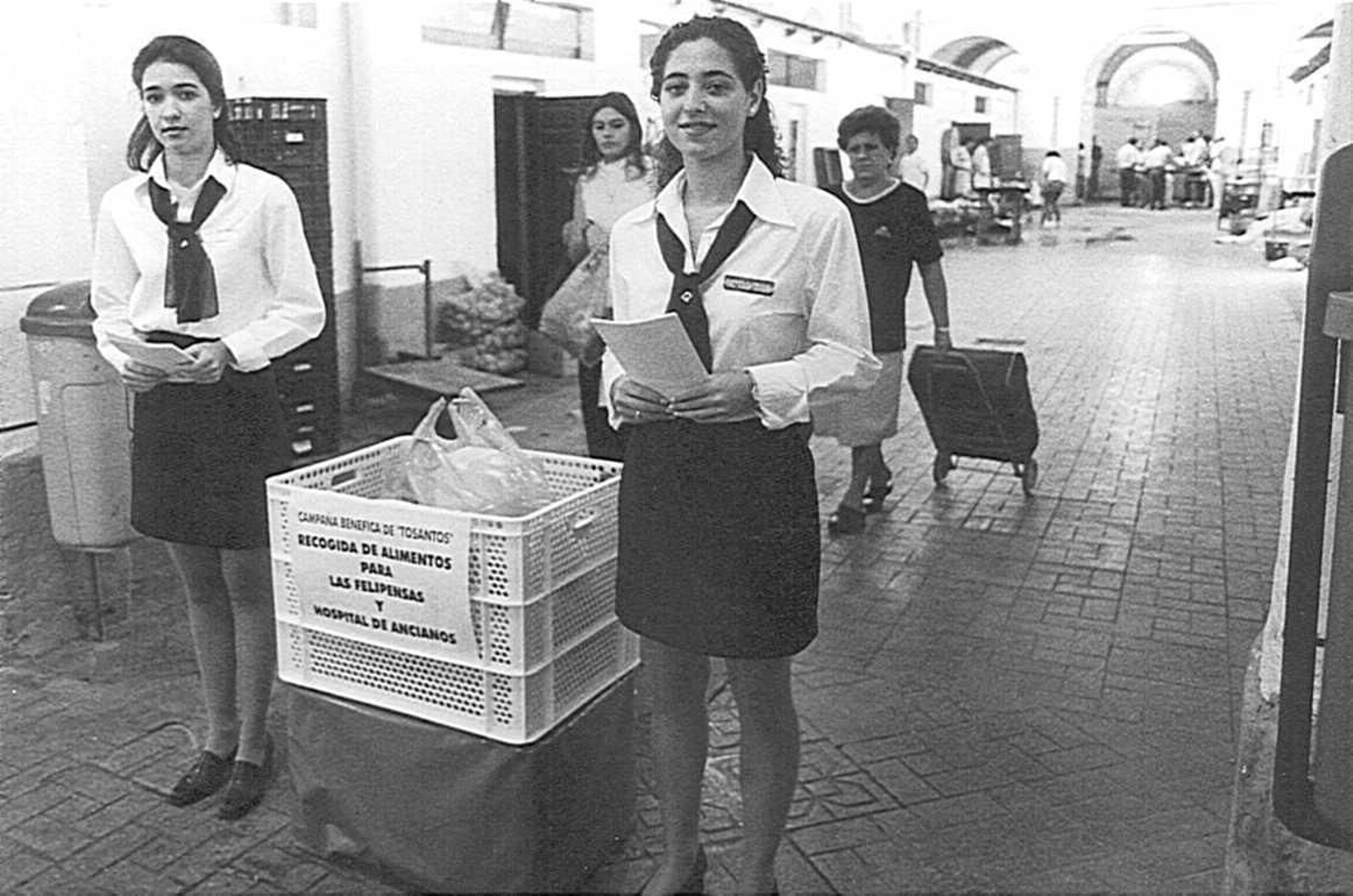 Recogida de alimentos en el Mercado, en 1997