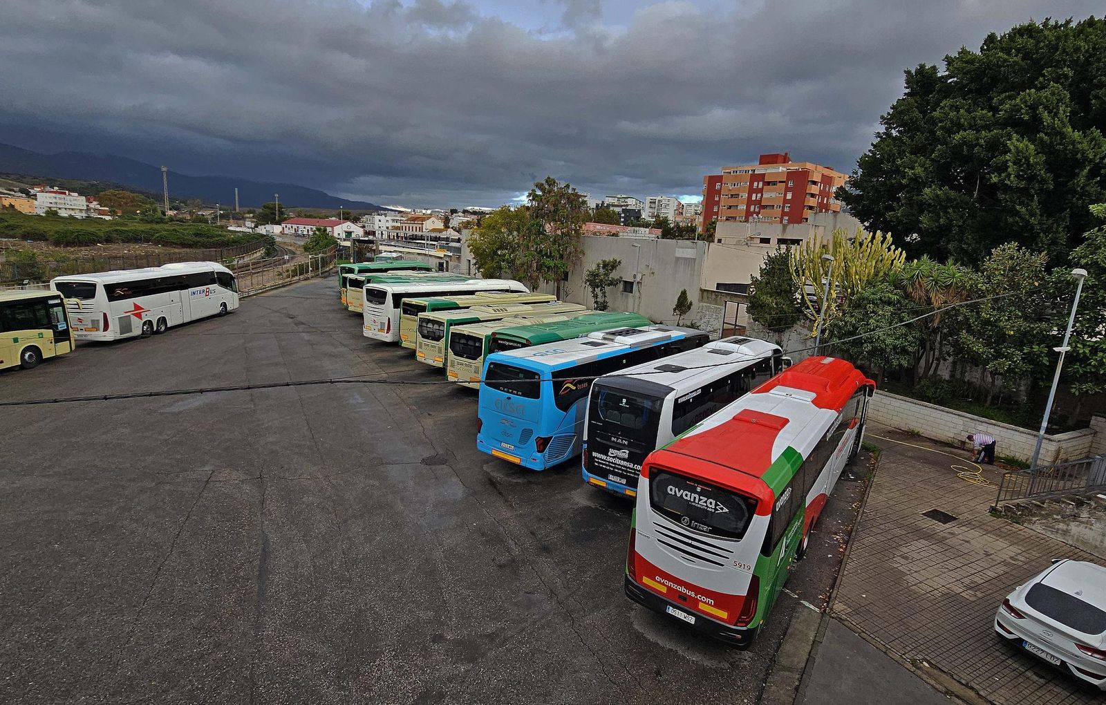Fotos de la huelga de autobuses en Algeciras