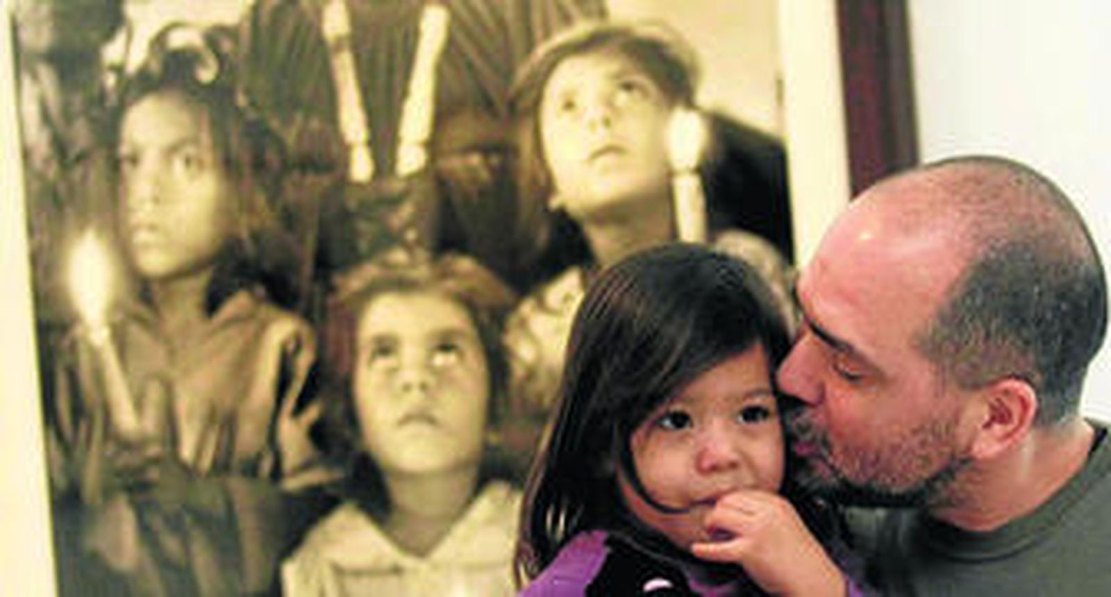 El artista, ayer, en el Museo de la Memoria.