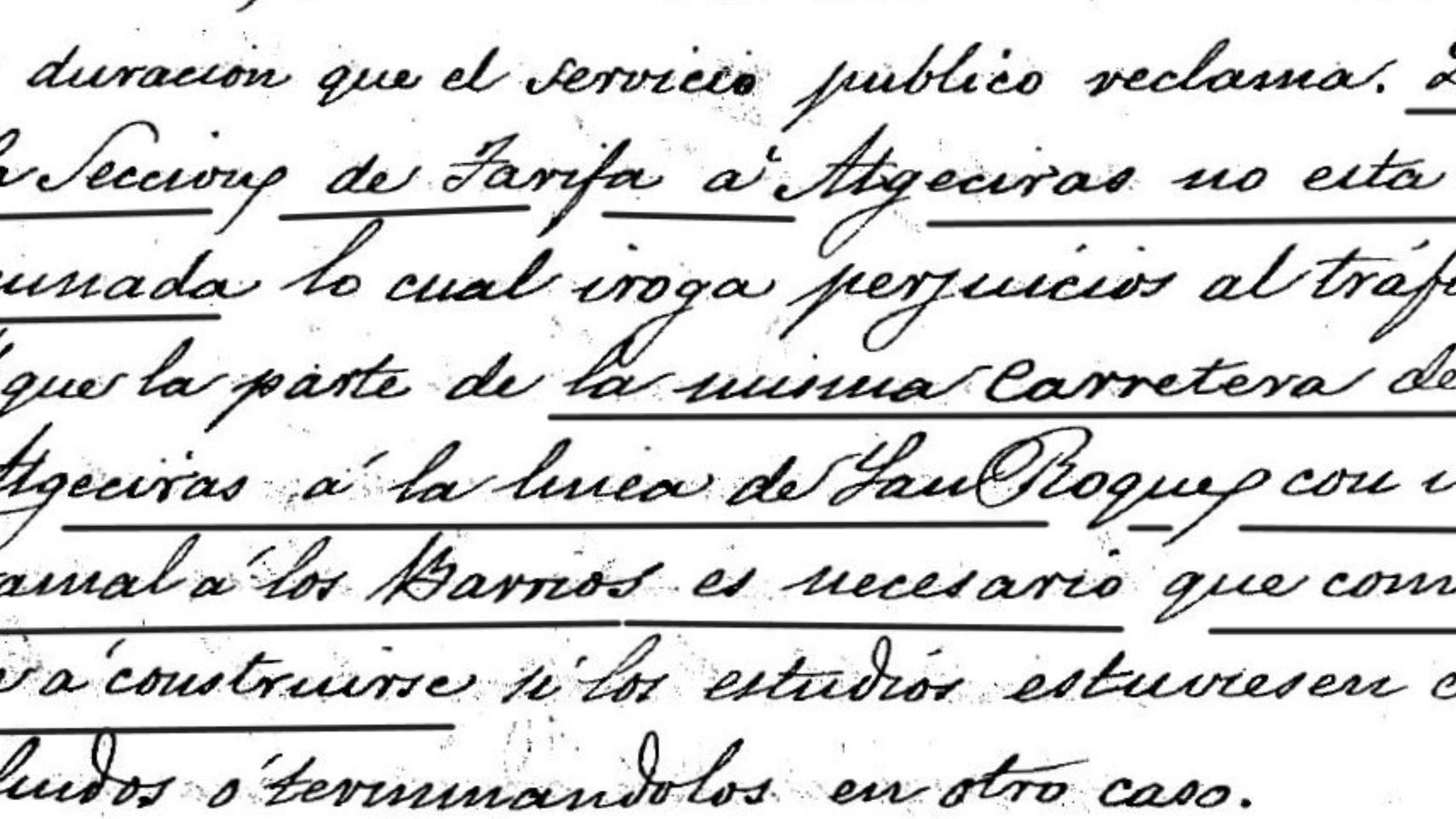 Una carretera sin terminar y otra pendiente de construir.