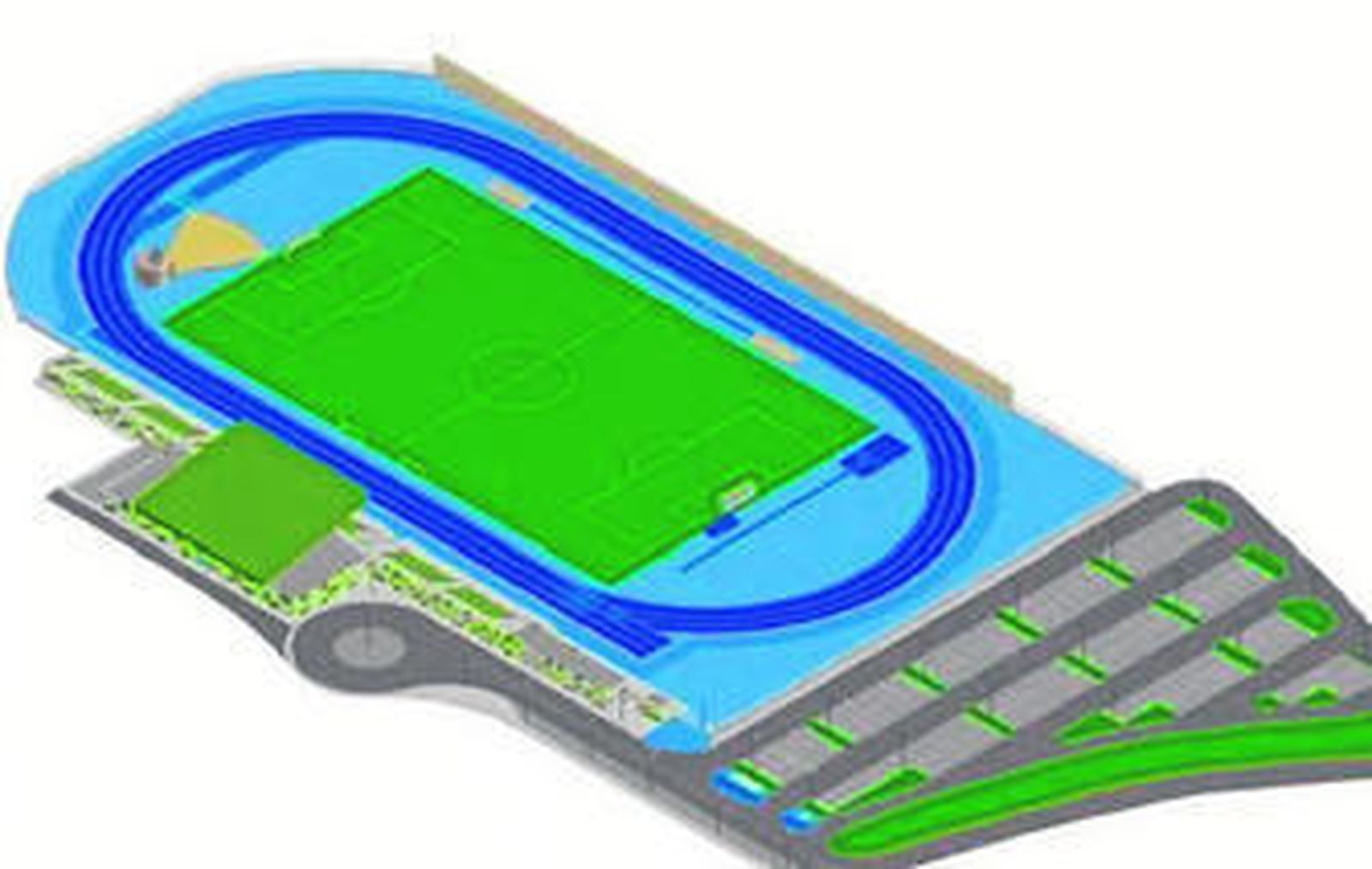 Maqueta del nuevo recinto deportivo.
