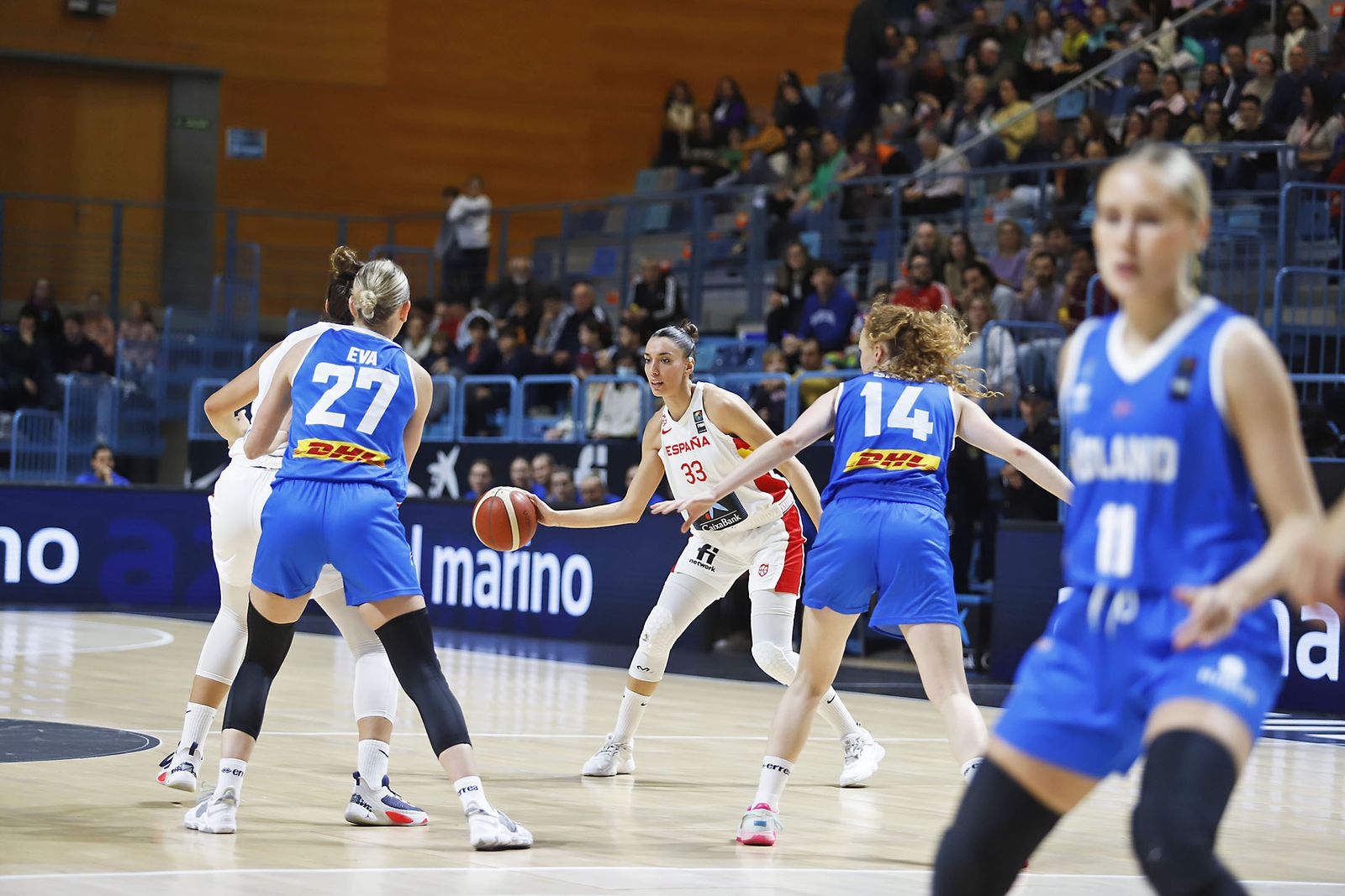 Imágenes del partido de la Selección Española femenina de baloncesto contra Islandia en Huelva