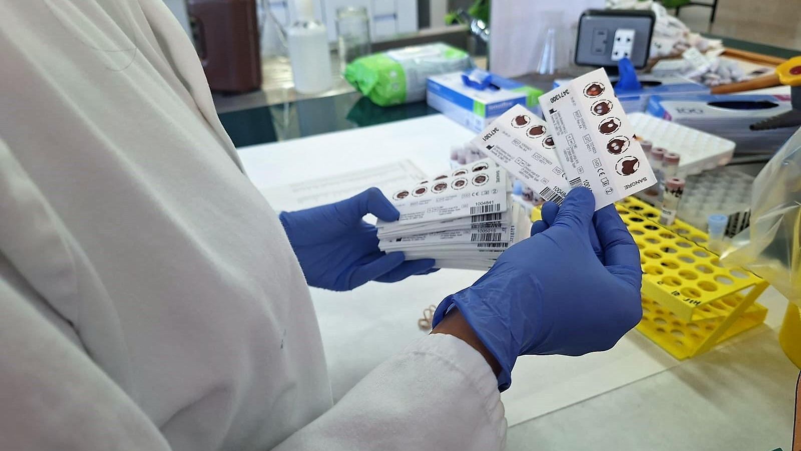 Pruebas del talón en el hospital Infanta Elena.