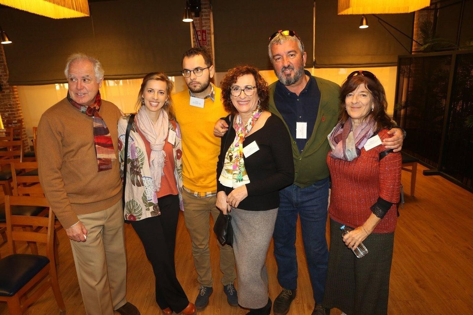 Ricardo Puig de Sobrino con sus hijos Eva y Santi; Cuqui y Eduardo Baquerizo de Sobrino y Marisé González Fernández.