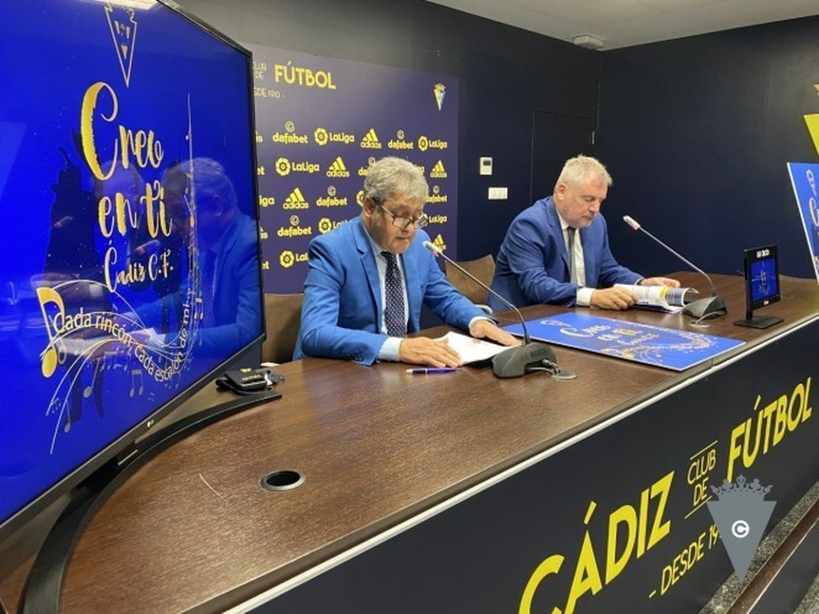 Pepe Mata y Manuel Vizcaíno, durante la presentación de la campaña.