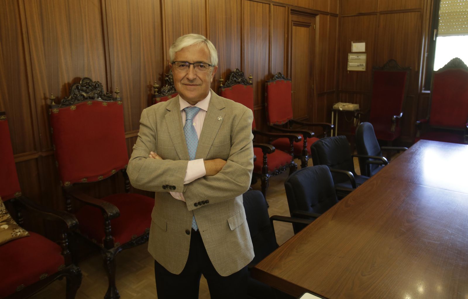 Luis Revilla en la sala de deliberaciones del jurado