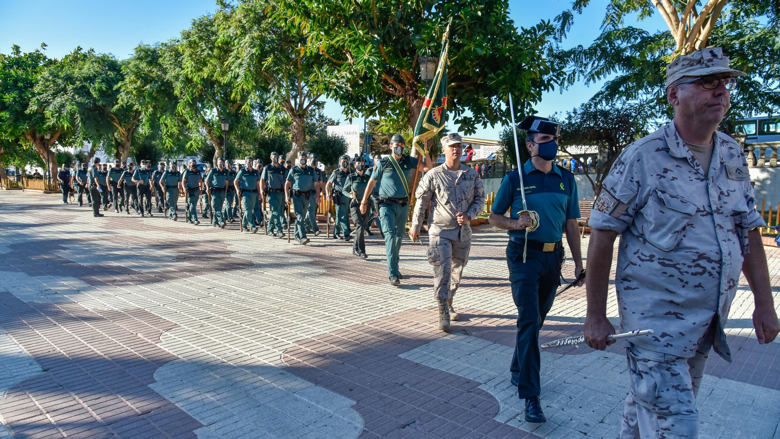 Laa fotos de los ensayos para desfile del Día del Pilar en Tarifa